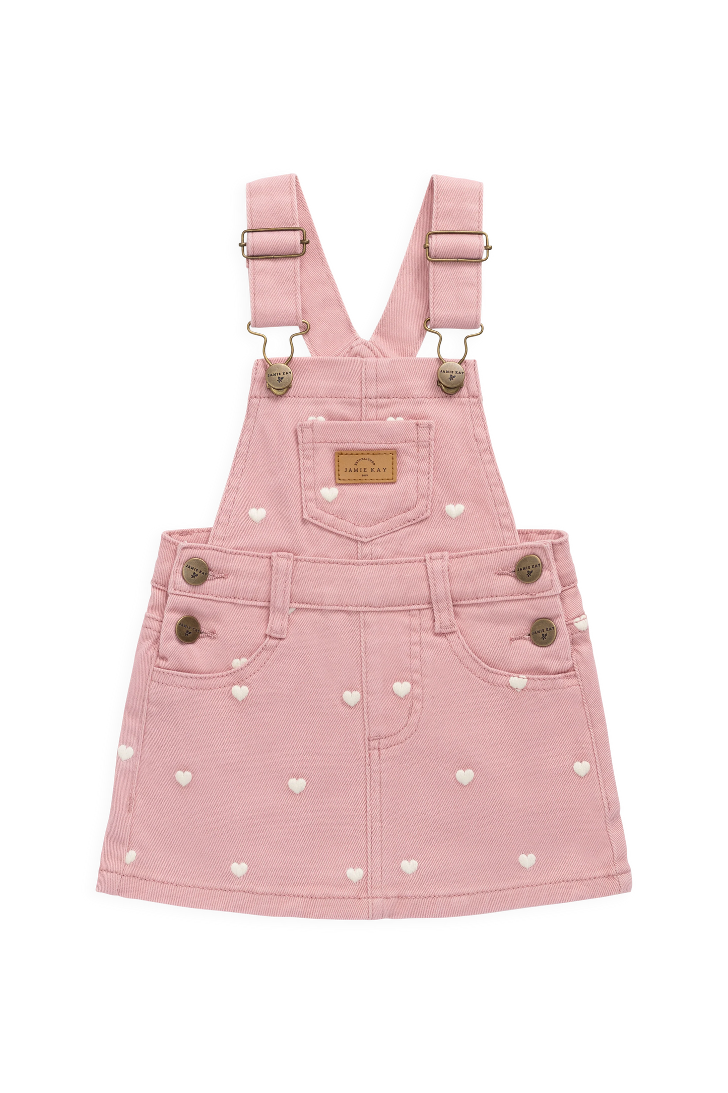 Classic Overall Dress - Petite Heart Rose | Jamie Kay