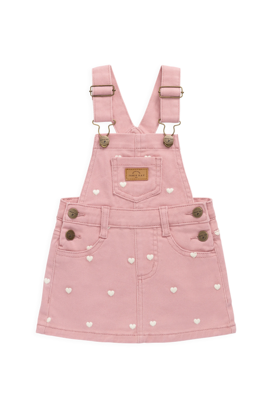 Classic Overall Dress - Petite Heart Rose | Jamie Kay