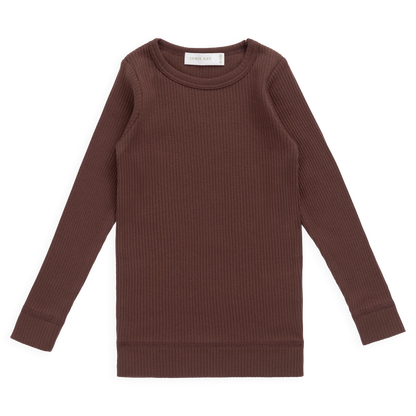 Modal Marina Long Sleeve Top - Burnt Cinnamon | Jamie Kay