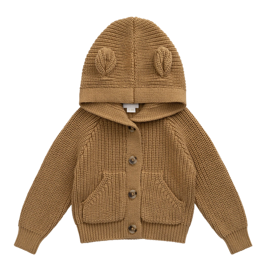 Bear Cardigan - Tawny Brown | Jamie Kay