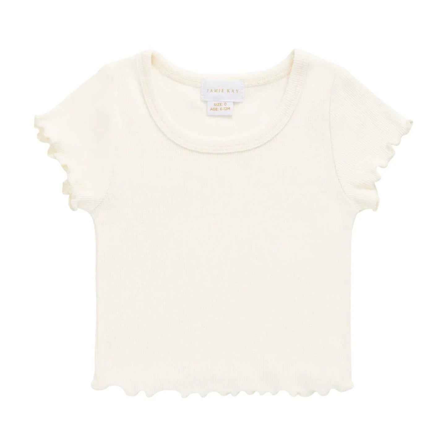 Fine Rib Ines Top - Parchment | Jamie Kay