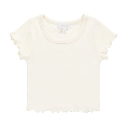 Fine Rib Ines Top - Parchment | Jamie Kay