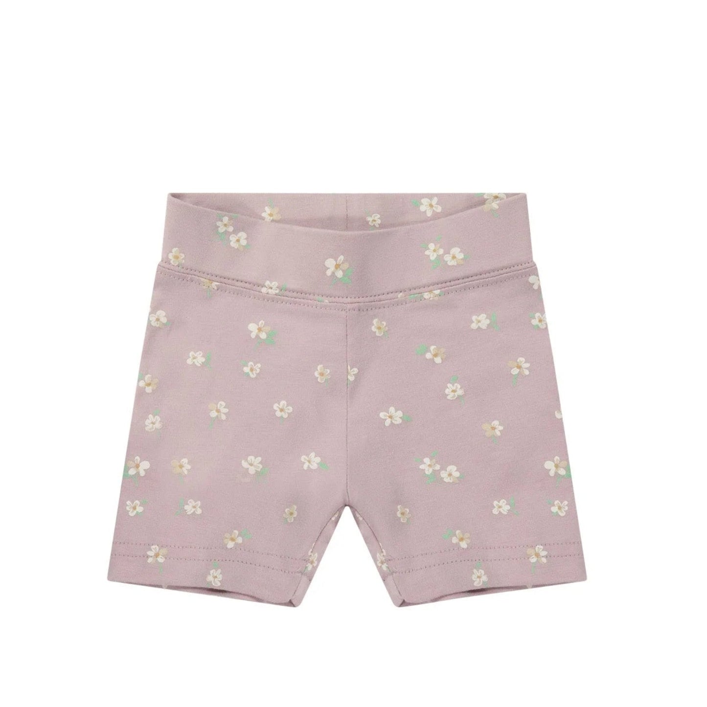 Bike Short Simple Flowers Lilac 2Y | Jamie Kay