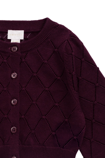 Lilah Cardigan - Fig | Jamie Kay