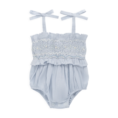 Organic Cotton Desiree Playsuit - Petite Check | Jamie Kay