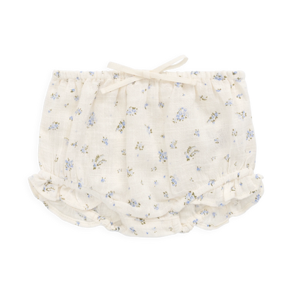 Organic Cotton Frill Bloomer Juniper Fields Blue | Jamie Kay