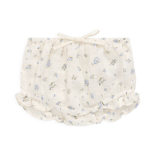 Organic Cotton Frill Bloomer Juniper Fields Blue | Jamie Kay