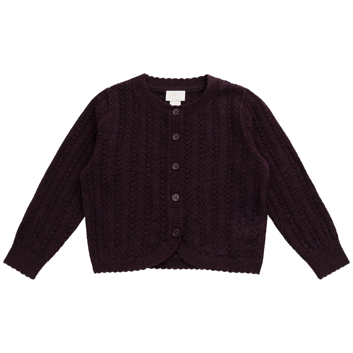 Maxine Knitted Cardigan - Blackcurrant | Jamie Kay