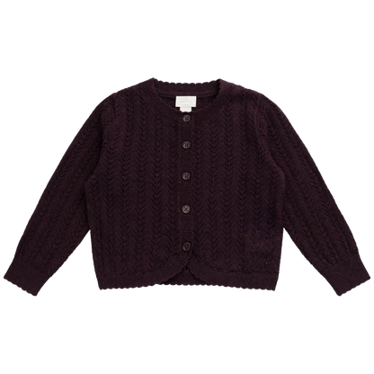 Maxine Knitted Cardigan - Blackcurrant | Jamie Kay