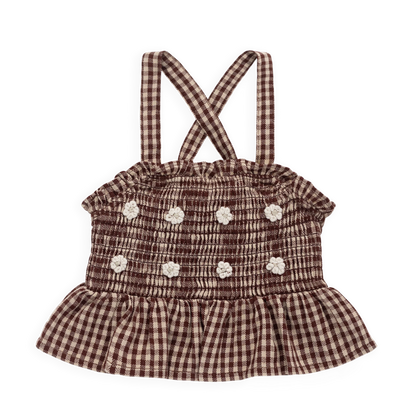 Auden Top - Cinnamon Gingham | Jamie Kay