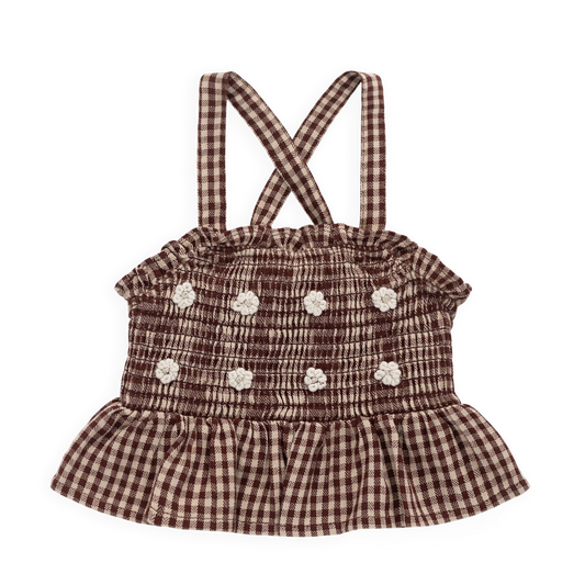 Auden Top - Cinnamon Gingham | Jamie Kay