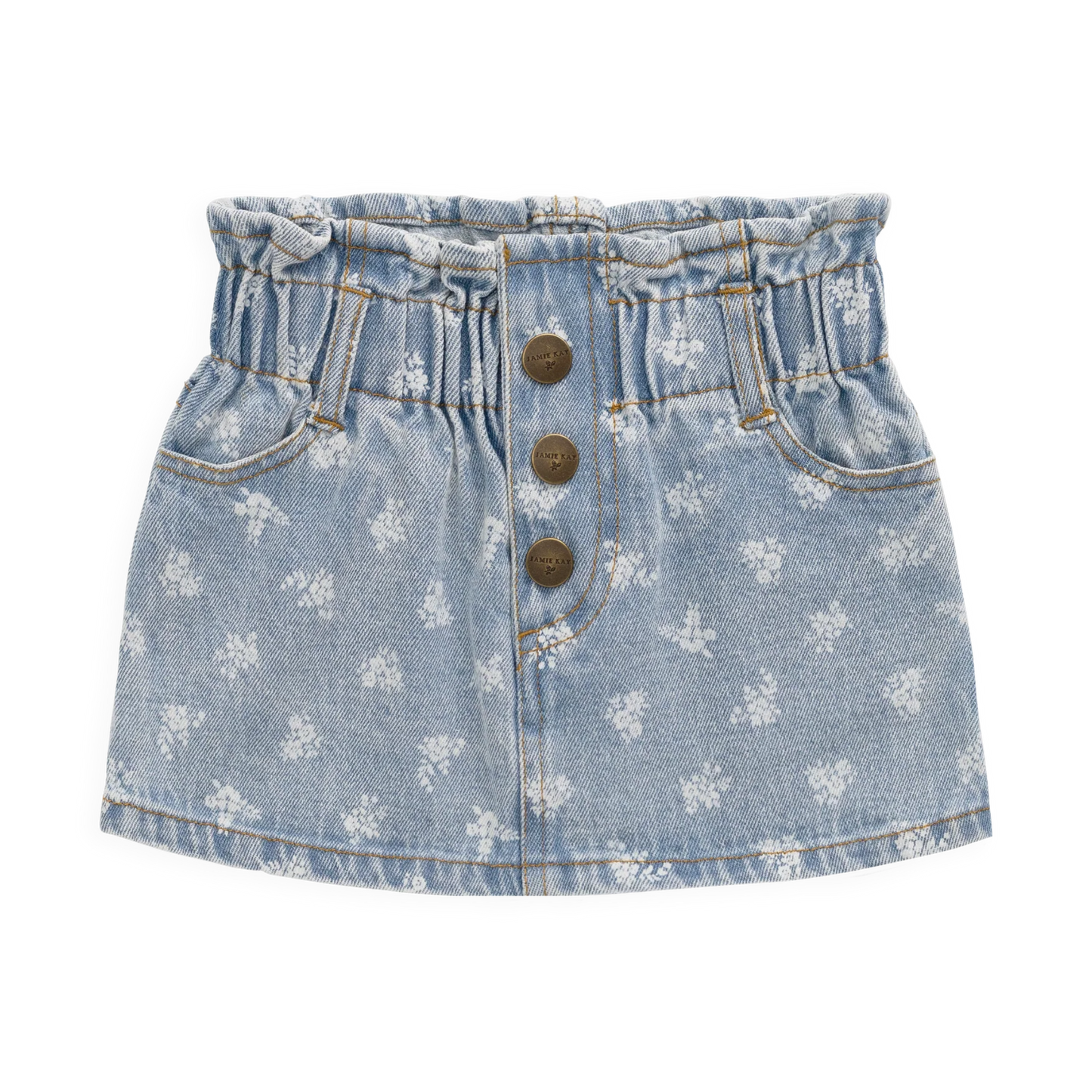 Brielle Skirt - Tully Floral Denim | Jamie Kay