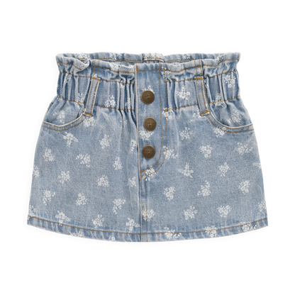 Brielle Skirt - Tully Floral Denim | Jamie Kay