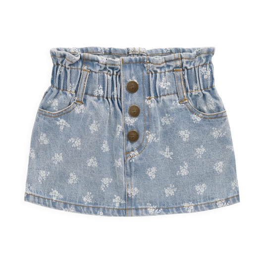 Brielle Skirt - Tully Floral Denim | Jamie Kay