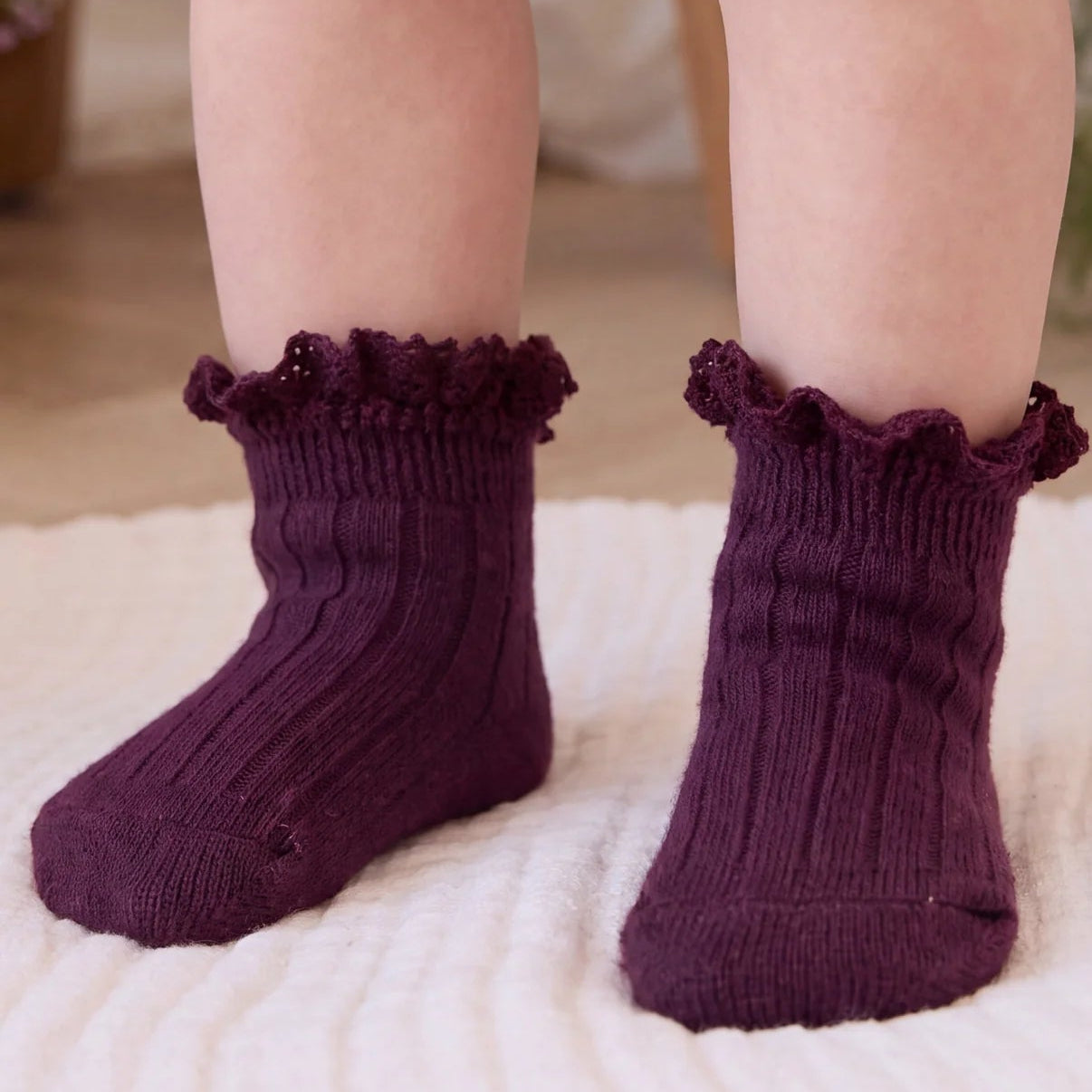 Emily Ankle Sock - Fig | Jamie Kay