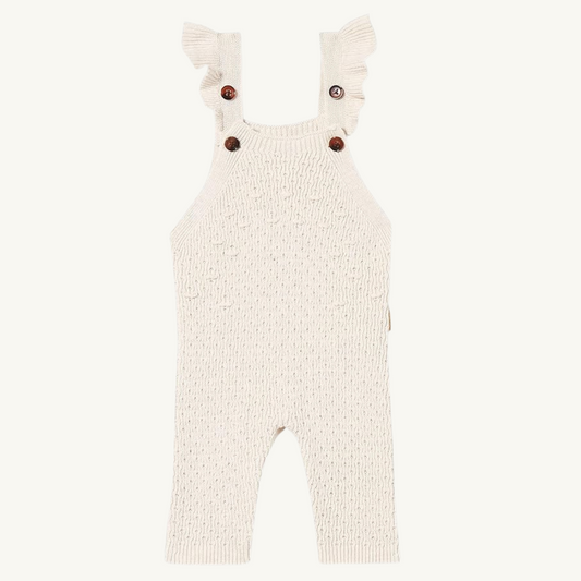 Salopette de tricot beige | Noppies