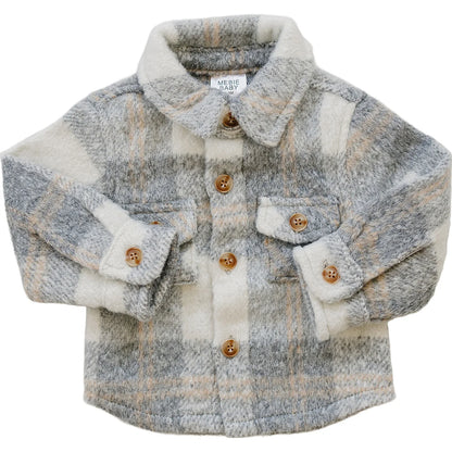 Grey Plaid Shaket | Mebie
