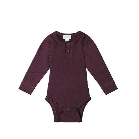 Long Sleeve Bodysuit Modal Sugar Plum | Jamie Kay 6-12M