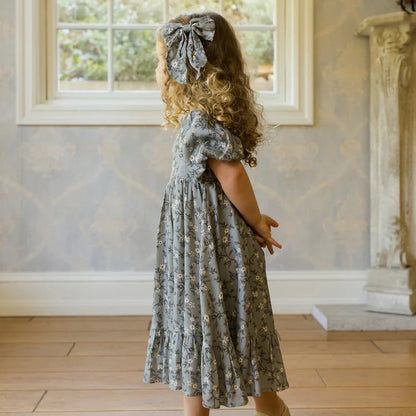 Augusta Dress French Blue Floral 2Y | Noralee