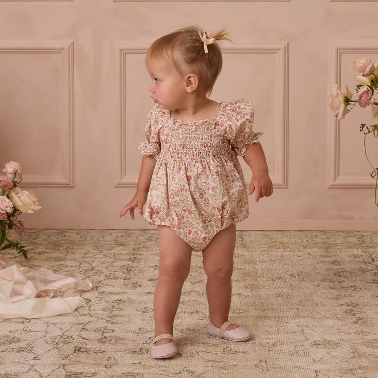 Romper Hazel blush garden | Noralee