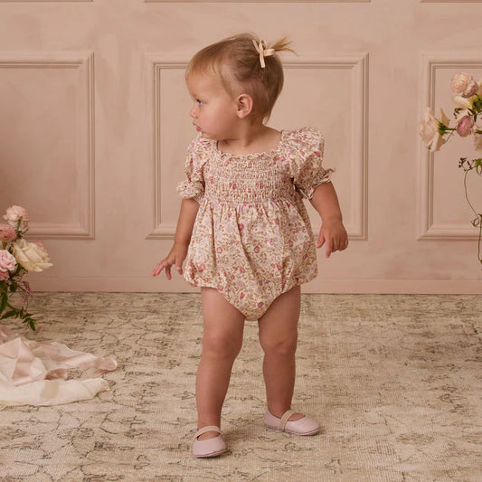 Romper Hazel blush garden | Noralee