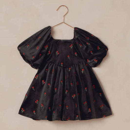 Nina Dress Velvet Floral | Noralee