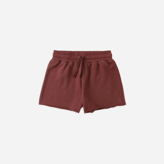 Sweat Short Burgundy 4-5Y | Rylee + Cru