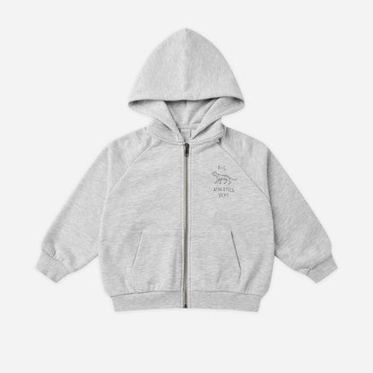 Zip Raglan Hoodie Heathered Ash | Rylee + Cru