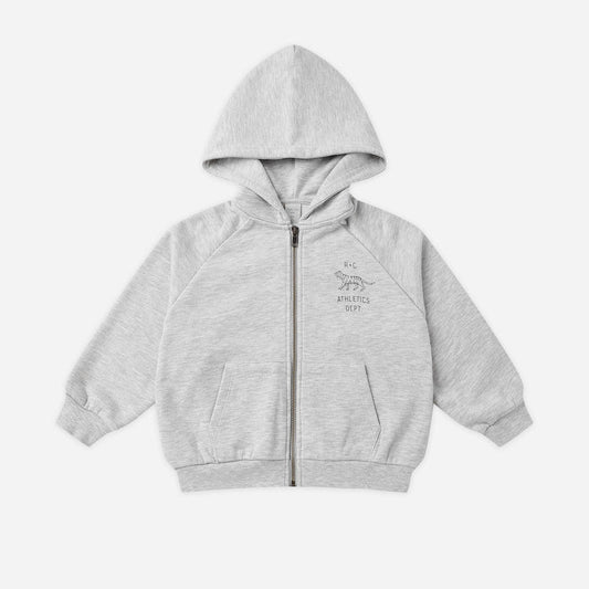 Zip Raglan Hoodie Heathered Ash | Rylee + Cru