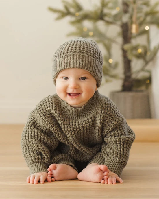 Chunky Knit Sweater Forest | Quincy Mae