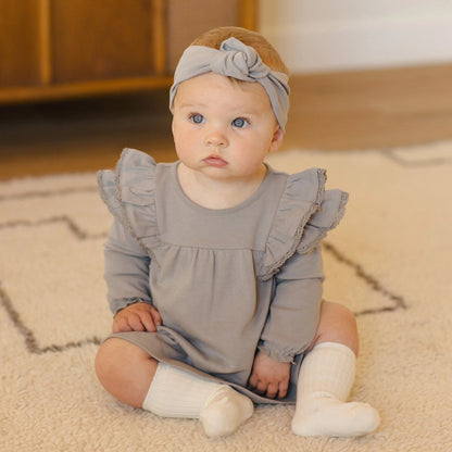 Knotted headband dusty blue | Quincy Mae