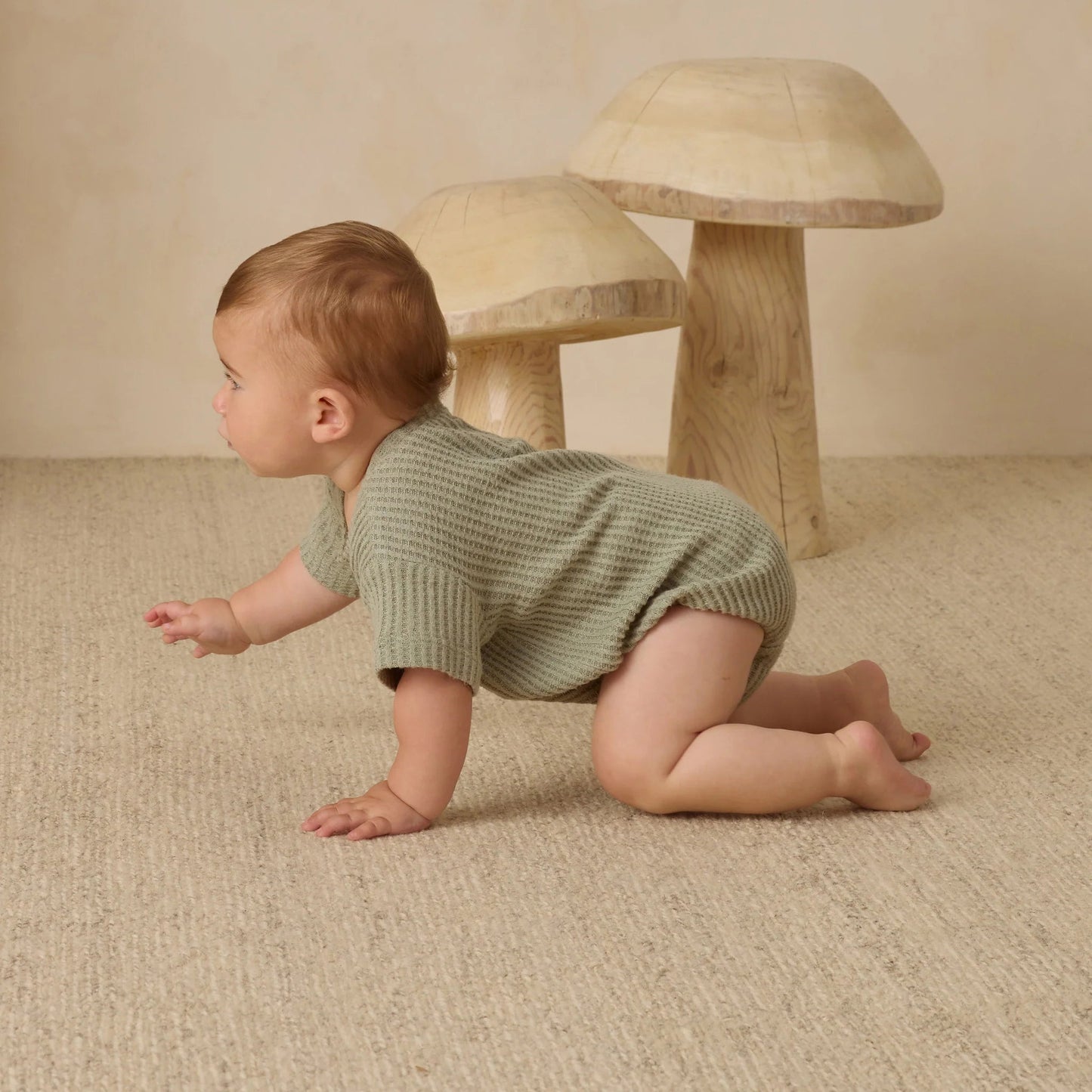 Relaxed Bubble Romper Fern | Quincy Mae