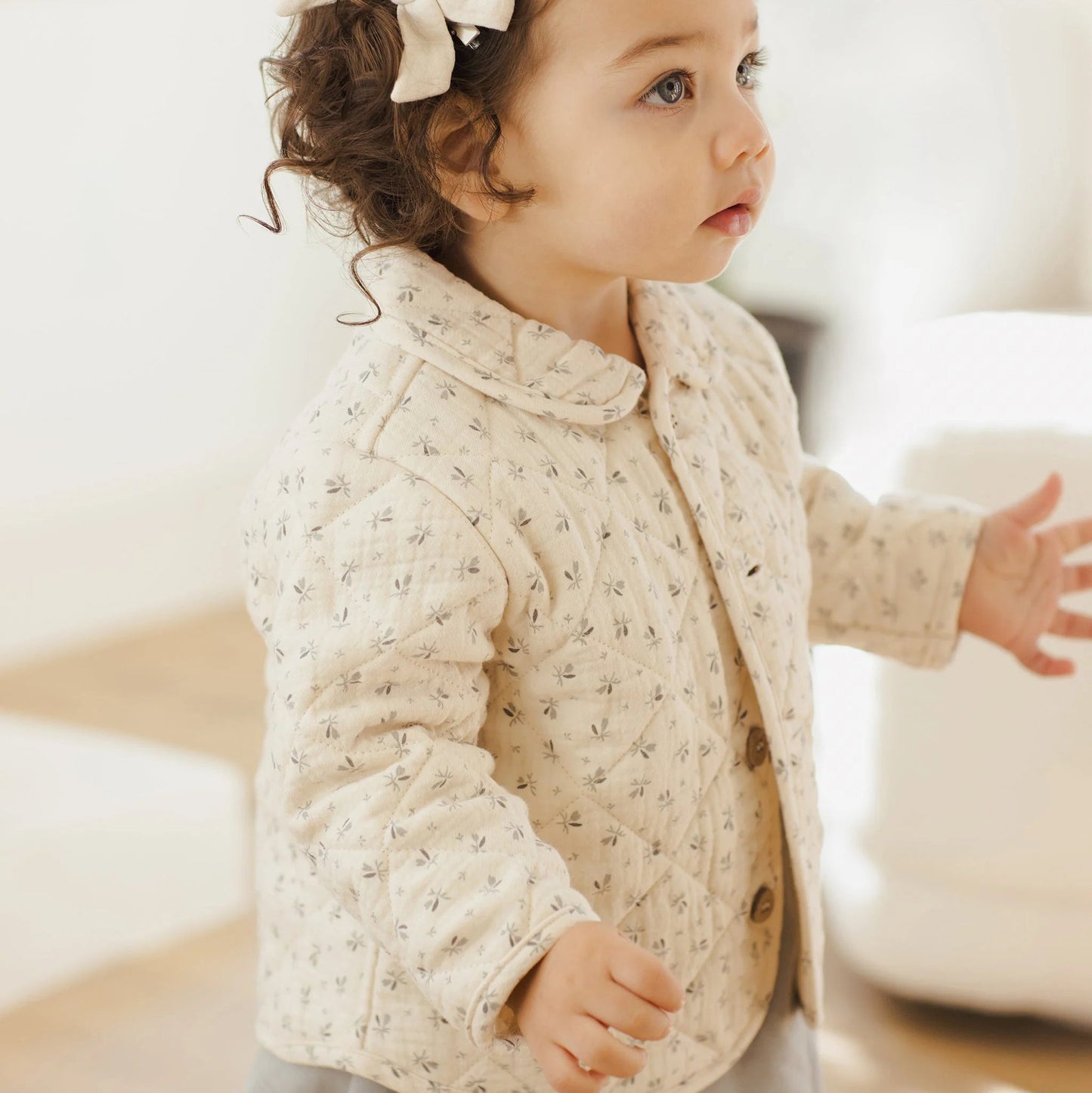 Quilted Jacket Bluebell | Quincy Mae