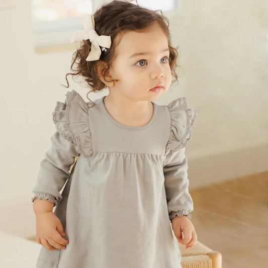 Robe à volants Steel Blue | Quincy Mae