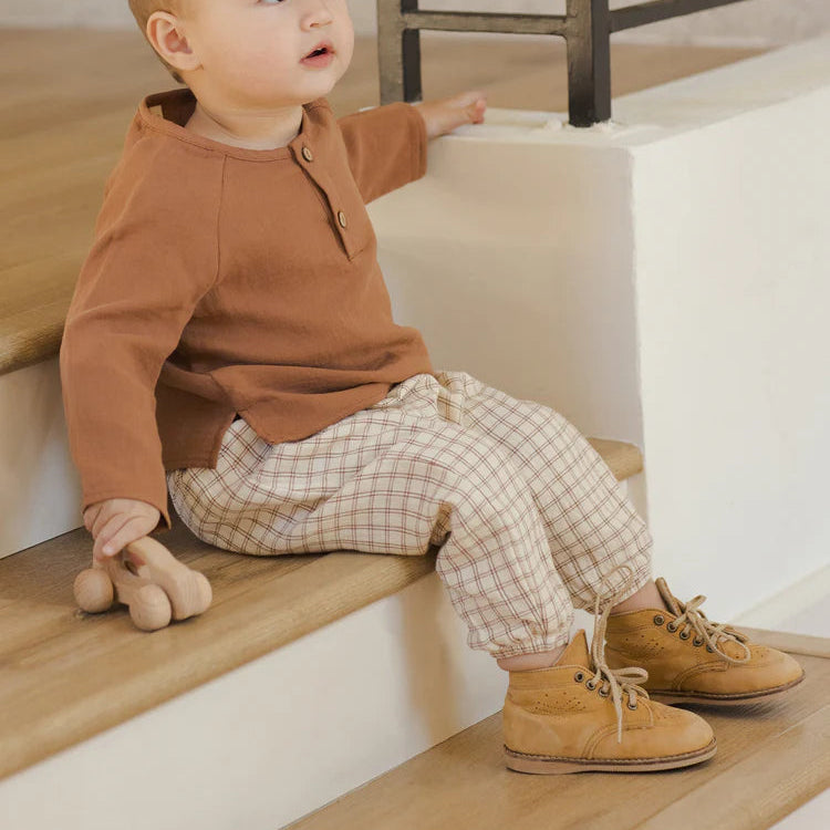 Pantalon Woven carreaux cèdre | Quincy Mae