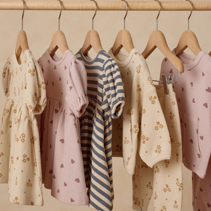 Waffle Slouch Set Marigold 6-12M | Quincy Mae