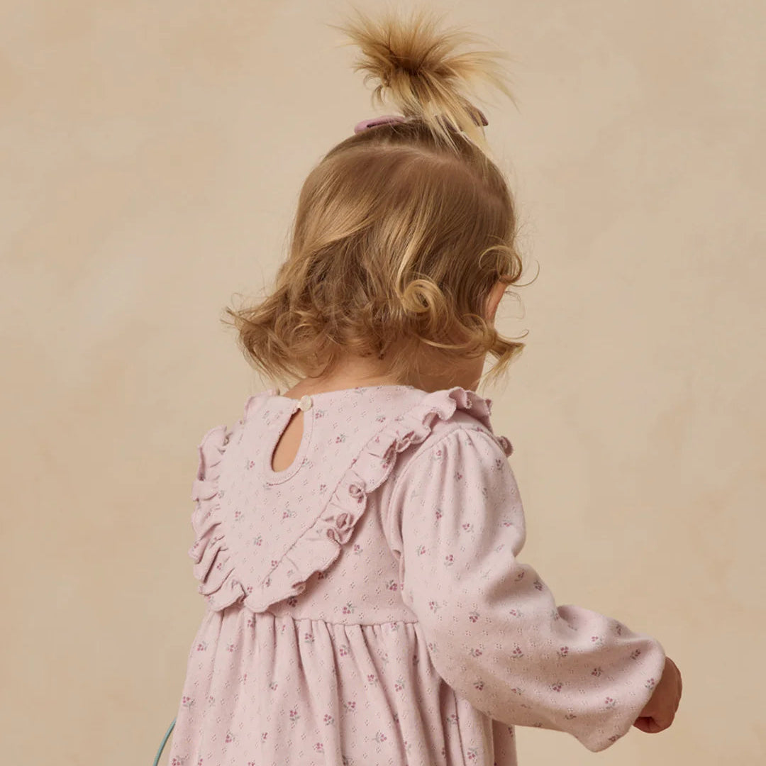 Long Sleeve Ruffle Dress Lilac Disty | Quincy Mae