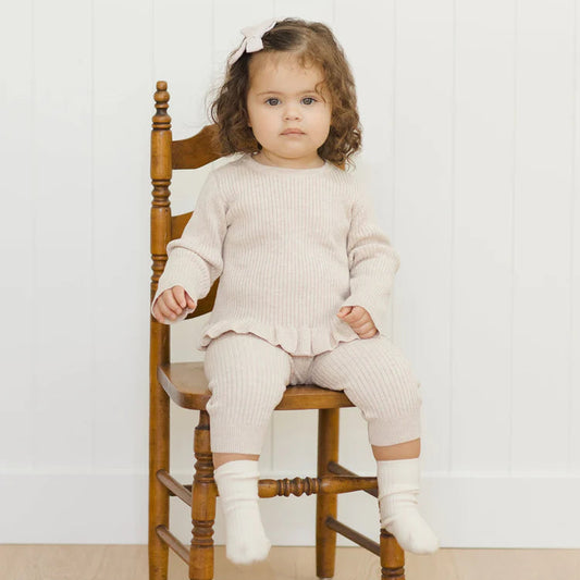 Ensemble tricot chiné | Quincy Mae