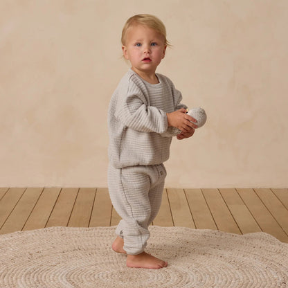 Textured Sweat Set Frost | Quincy Mae