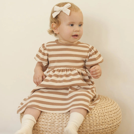 Darla Dress Harvest Stripe | Quincy Mae