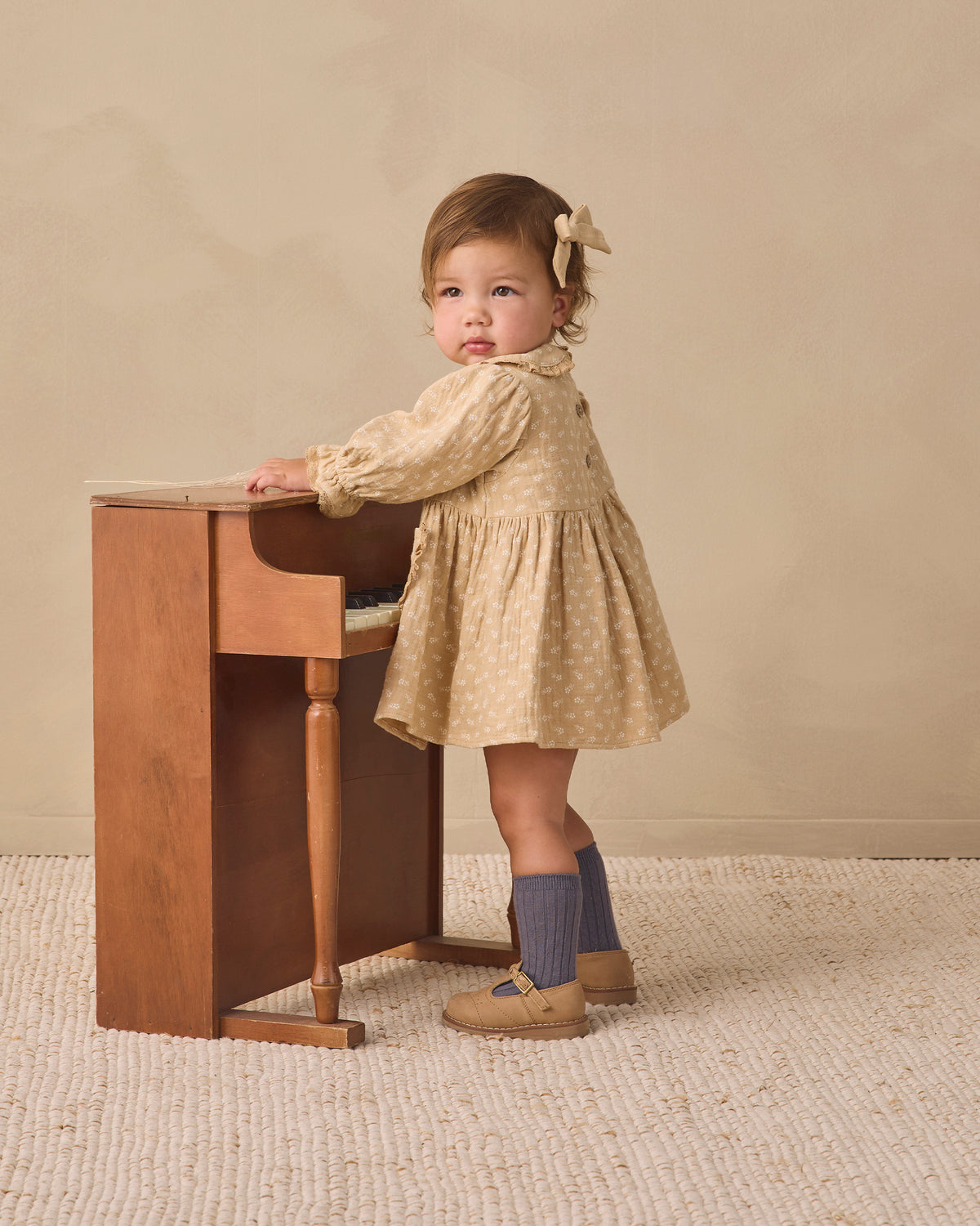 Marisol Dress Butterscotch Floral | Quincy Mae