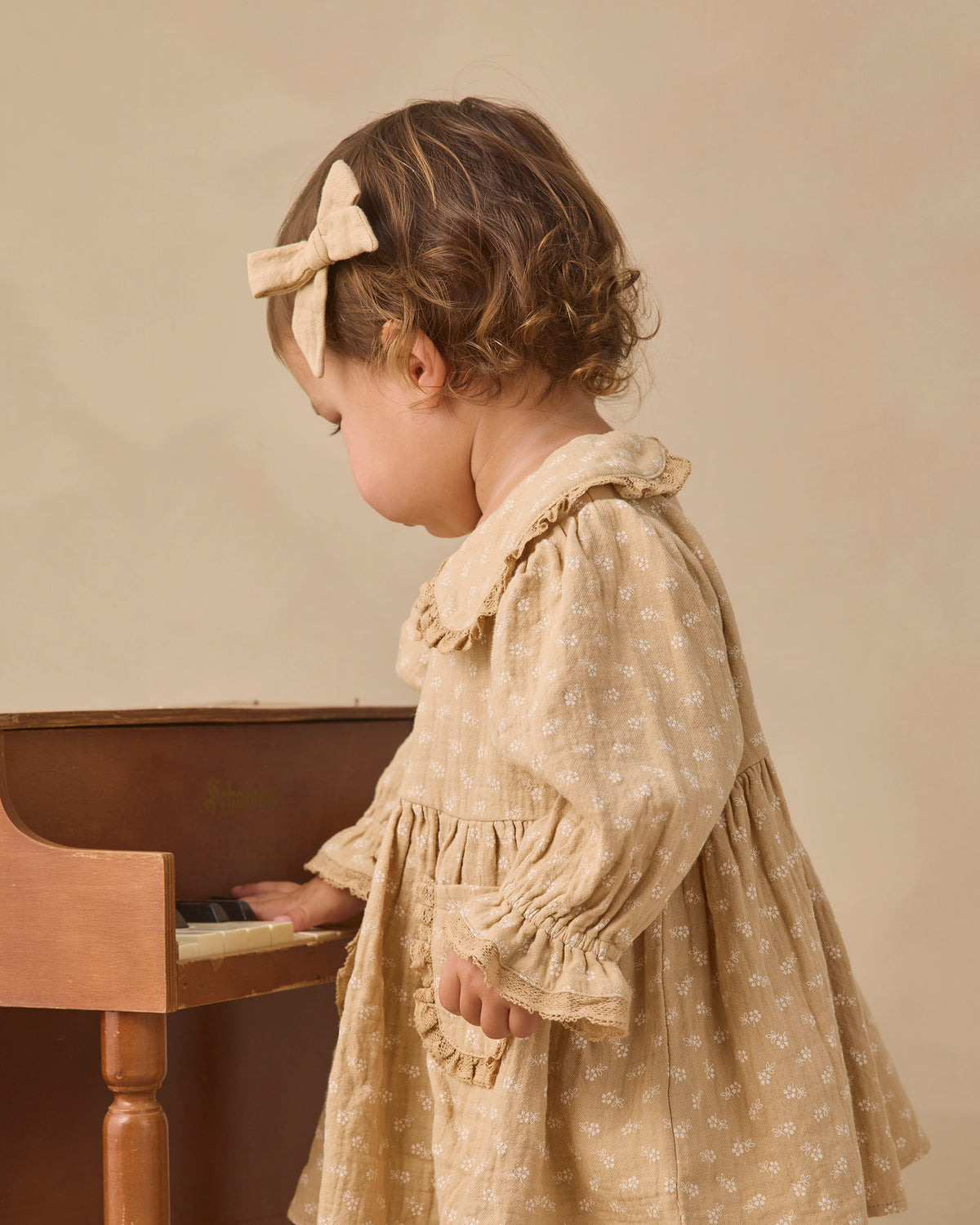 Marisol Dress Butterscotch Floral | Quincy Mae