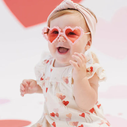 Quincy Mae Pink and Red Balloon Dress