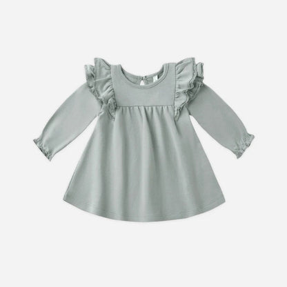 Robe à volants Steel Blue | Quincy Mae