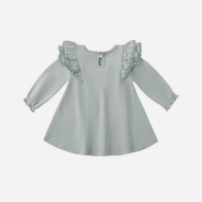 Robe à volants Steel Blue | Quincy Mae