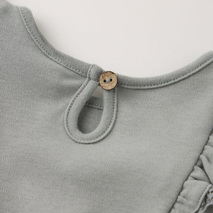 Robe à volants Steel Blue | Quincy Mae