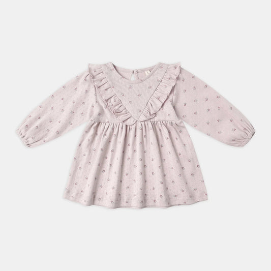 Long Sleeve Ruffle Dress Lilac Disty | Quincy Mae