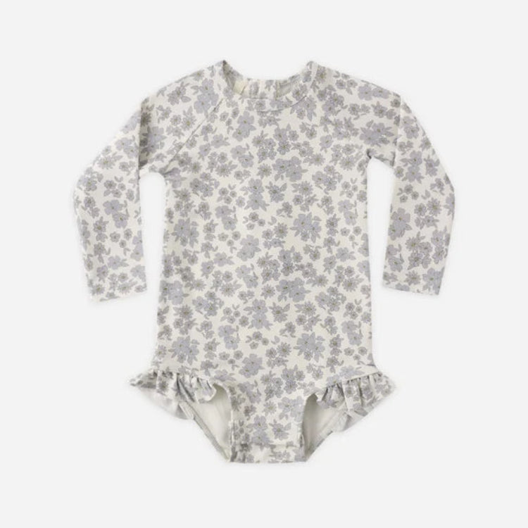 Olivia Rashguard Blue Floral | Quincy Mae