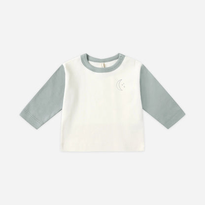 Long Sleeve Raglan Tee Moon | Quincy Mae