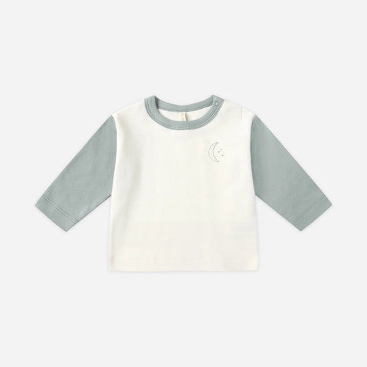 Long Sleeve Raglan Tee Moon | Quincy Mae